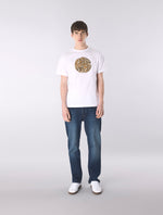White Hermosa Paisley Logo T-Shirt