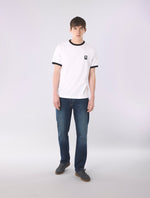 White Melrose Ringer T-Shirt