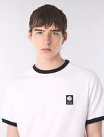White Melrose Ringer T-Shirt