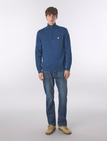 Dark Blue Merino Blend 1/4 Zip