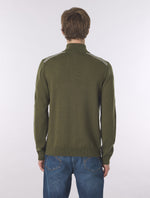 Khaki Merino Blend Quarter Zip
