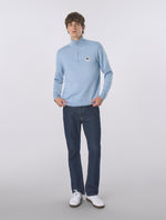 Sky Blue Merino Blend 1/4 Zip