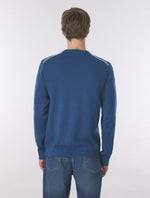 Dark Blue Merino Blend Crew