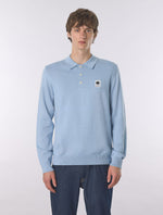 Sky Blue Merino Blend Polo