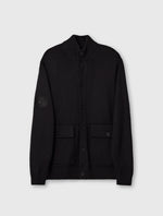 Black Temperance Funnel Neck Knit