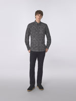 Black Rave On Linear Paisley Shirt
