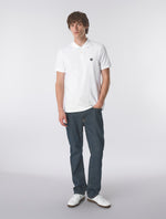 White Jersey Polo