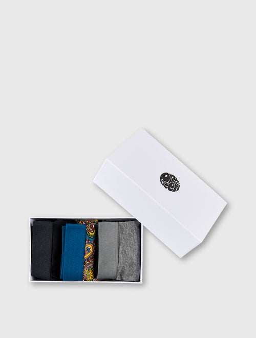 Grey 3 Pack House Paisley Boxers