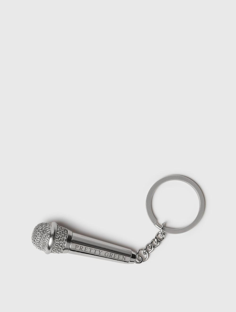 Grey Microphone Keyring
