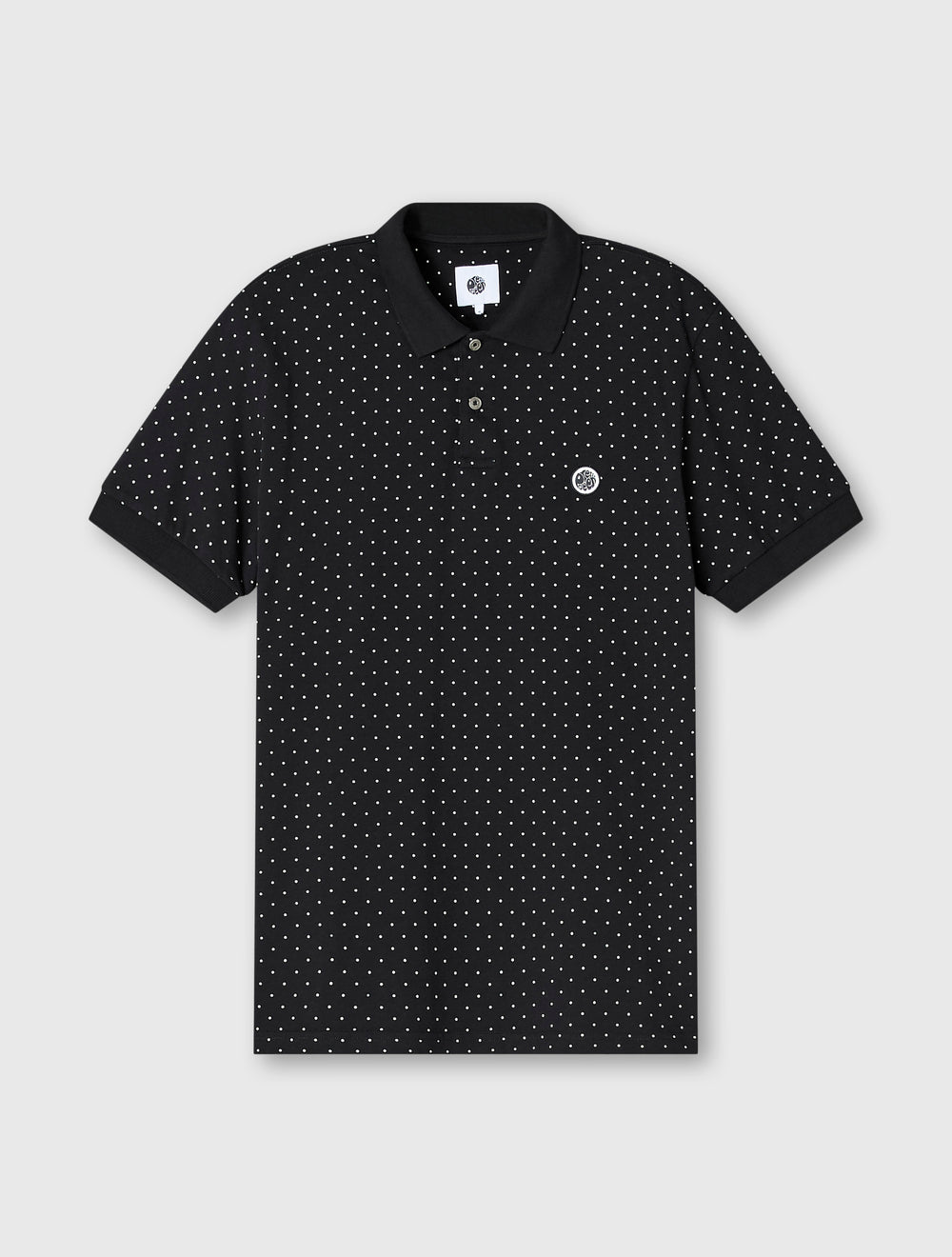 Black Polka Dot Polo Shirt