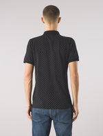 Black Polka Dot Polo Shirt