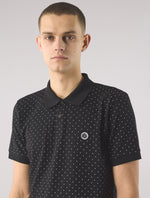 Black Polka Dot Polo Shirt