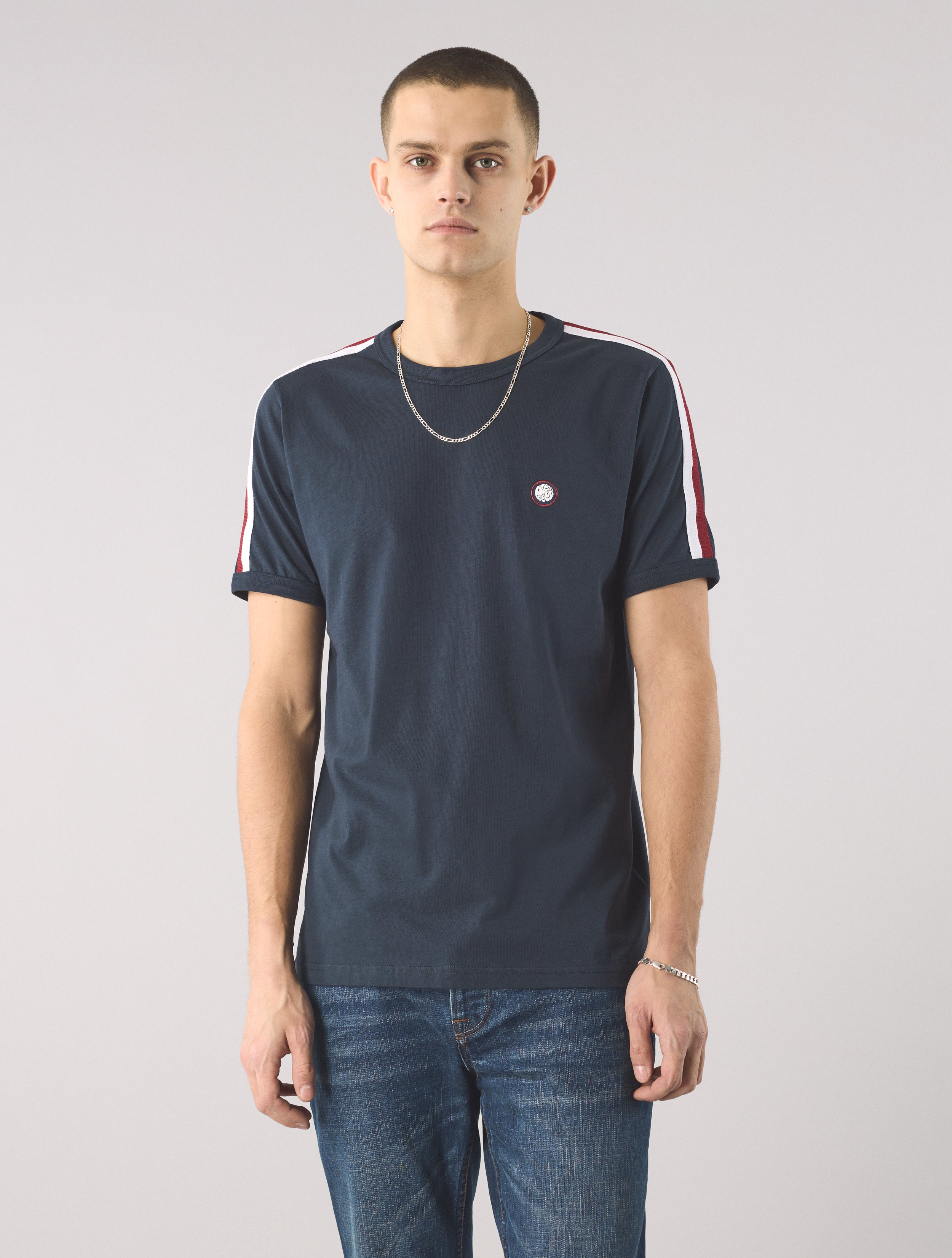 Navy Tilby Tape T-shirt – Pretty Green Store
