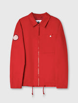 Red Nylon Overshirt