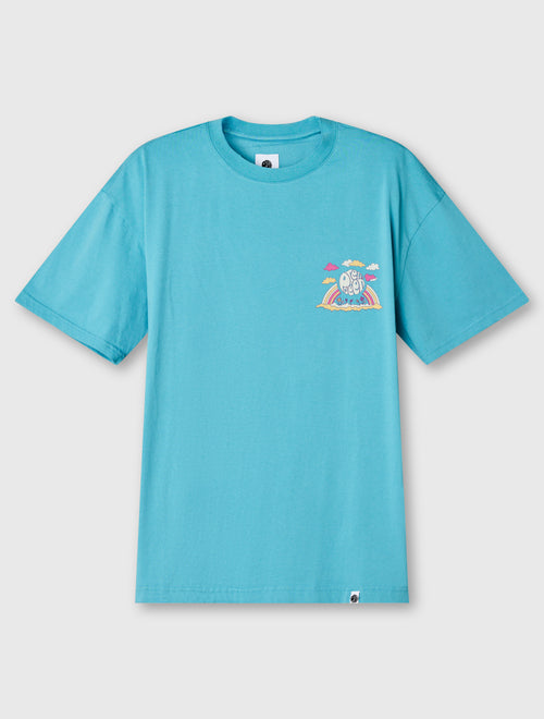 Light Blue Record Sleeve Oversized T-shirt