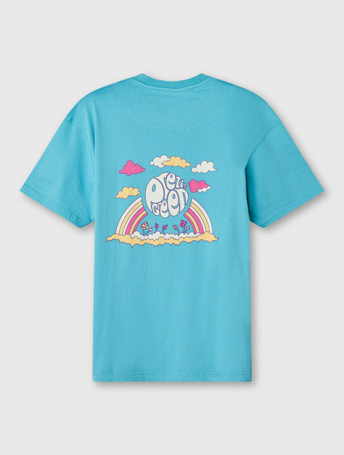 Light Blue Record Sleeve Oversized T-shirt