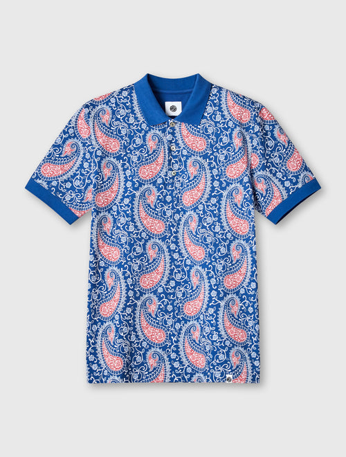 Navy Laguna Paisley Polo