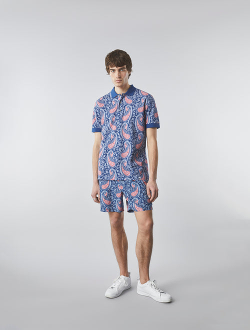 Navy Laguna Paisley Polo