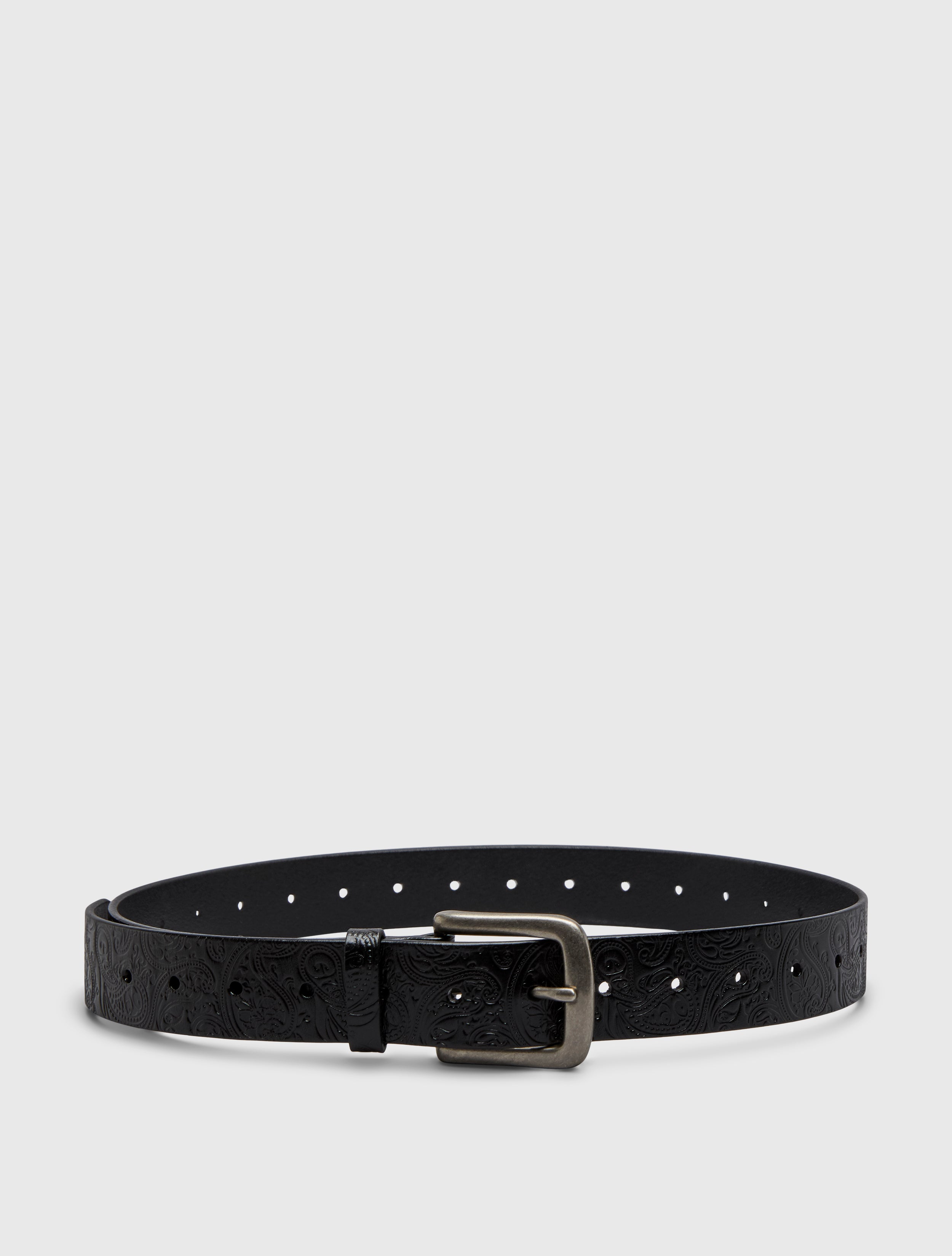 Black Paisley Embossed Belt – Pretty Green Store
