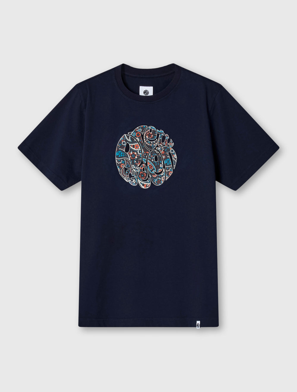 Navy Wonderwall Paisley Logo T-shirt