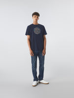 Navy Wonderwall Paisley Logo T-shirt