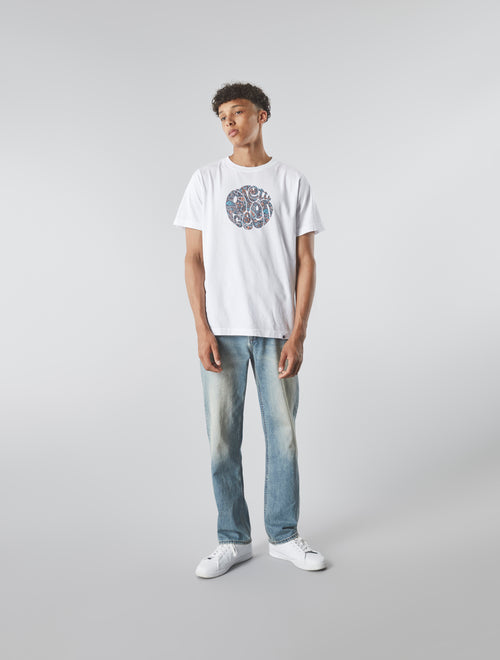 White Wonderwall Paisley Logo T-shirt
