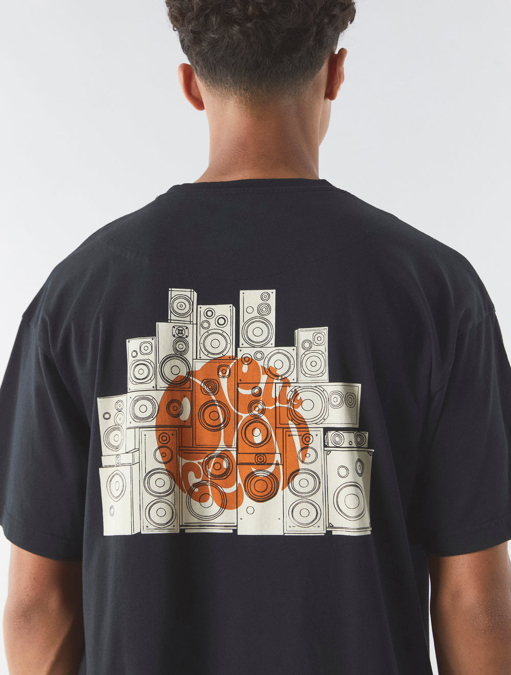 Black Speaker Oversized  T-shirt