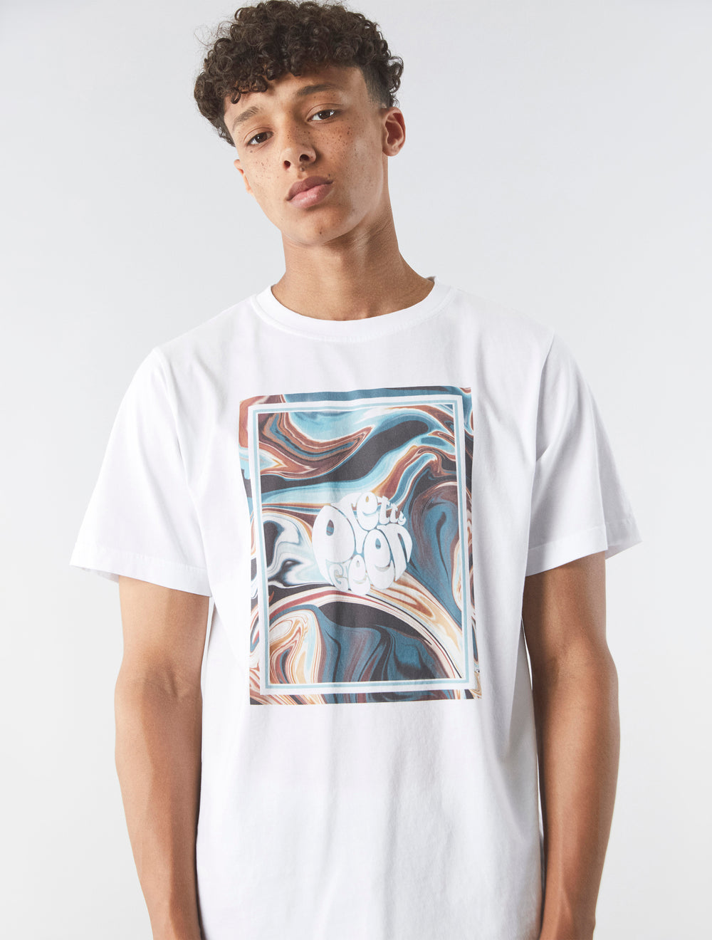 White Sundown Box Logo T-shirt