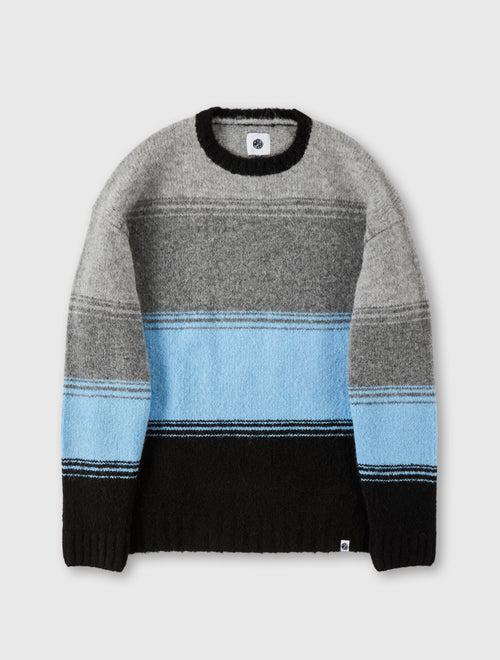 Black Gradient Stripe Knit