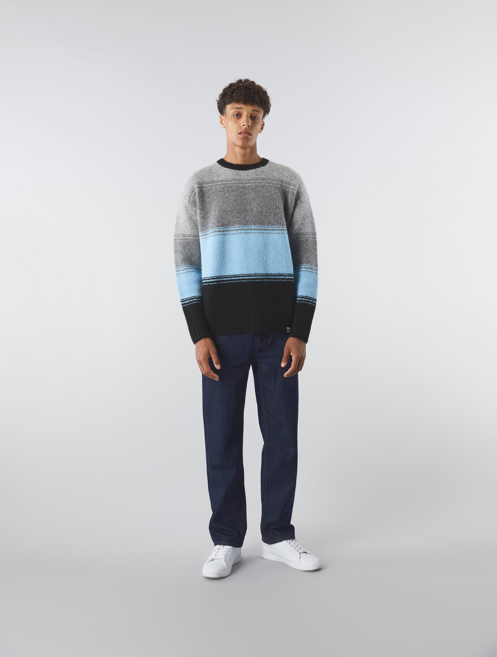 Black Gradient Stripe Knit