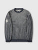 Navy Travis Colourblock Jumper