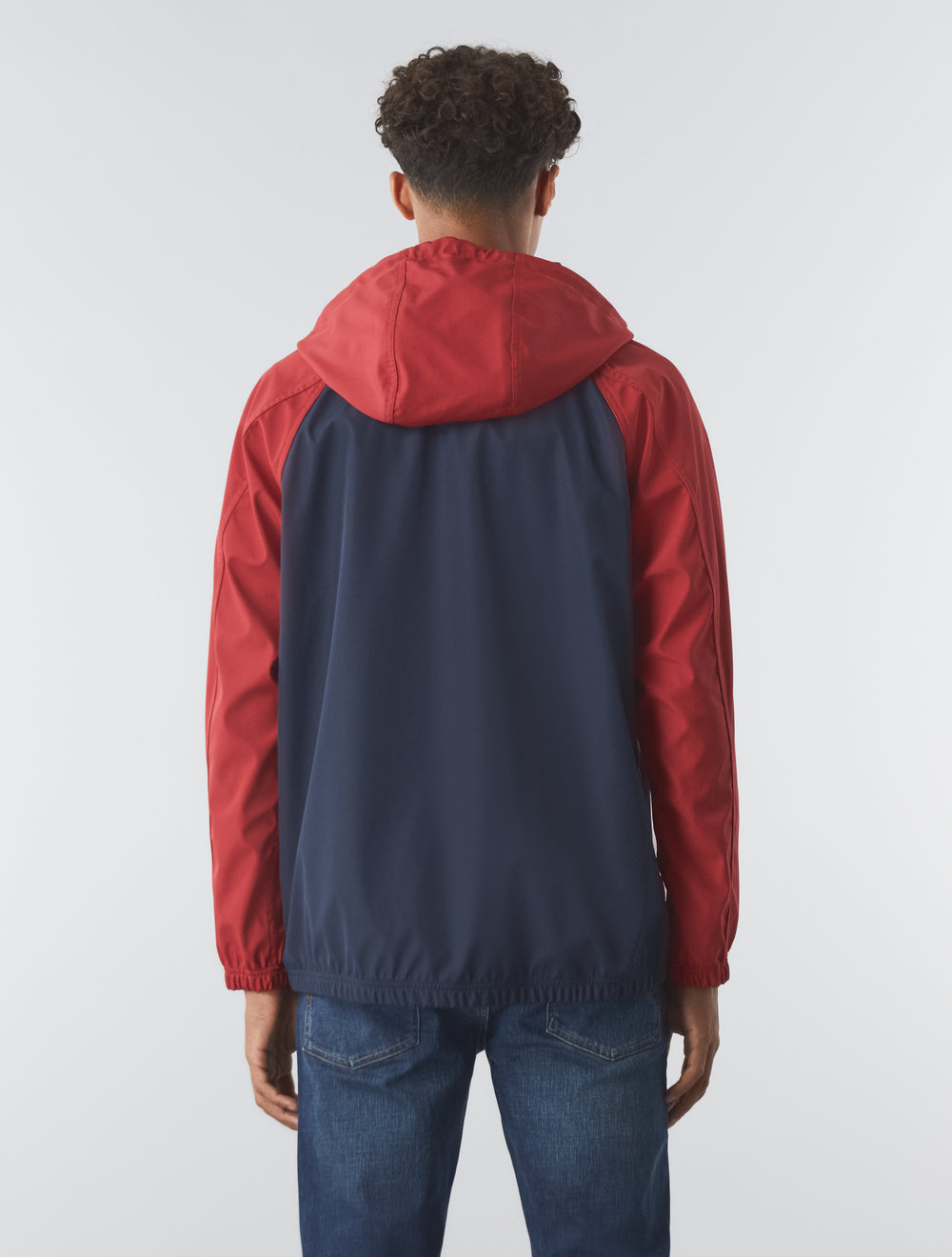 Navy Travis Colourblock Overhead Jacket
