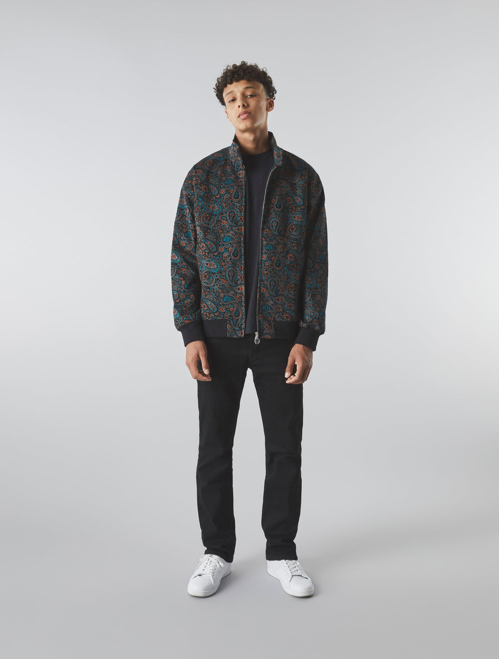 Multi Wonderwall Paisley Cord Harrington