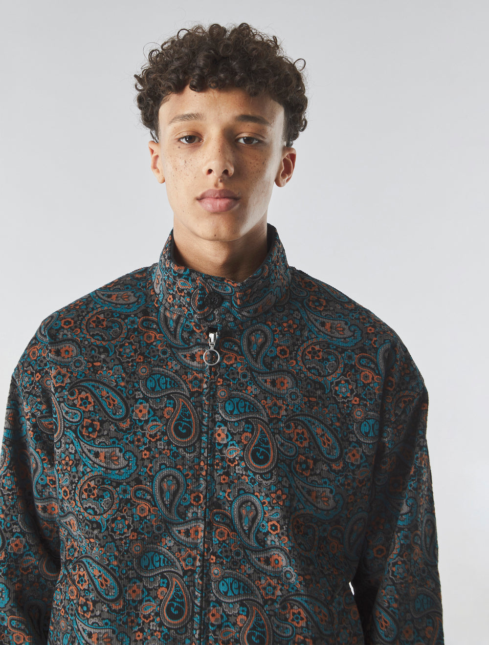 Multi Wonderwall Paisley Cord Harrington