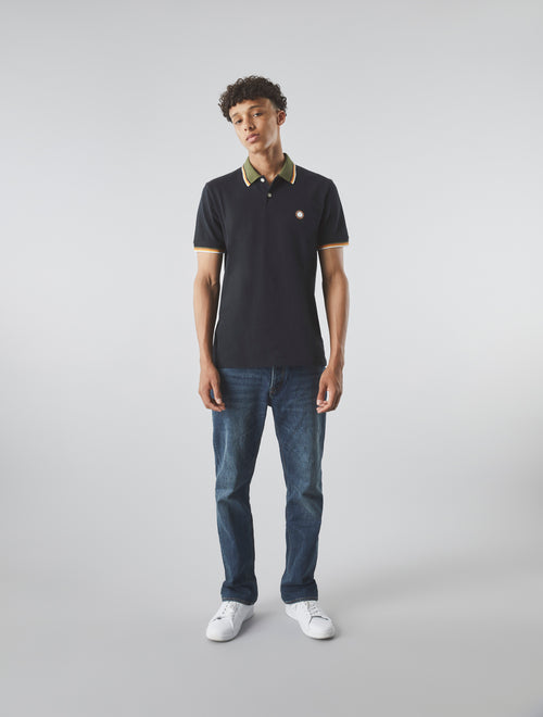 Black Pennington Collar Polo