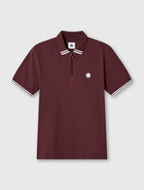 Burgundy Mountfield Zip Polo
