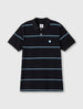 Black Mountfield Stripe Polo
