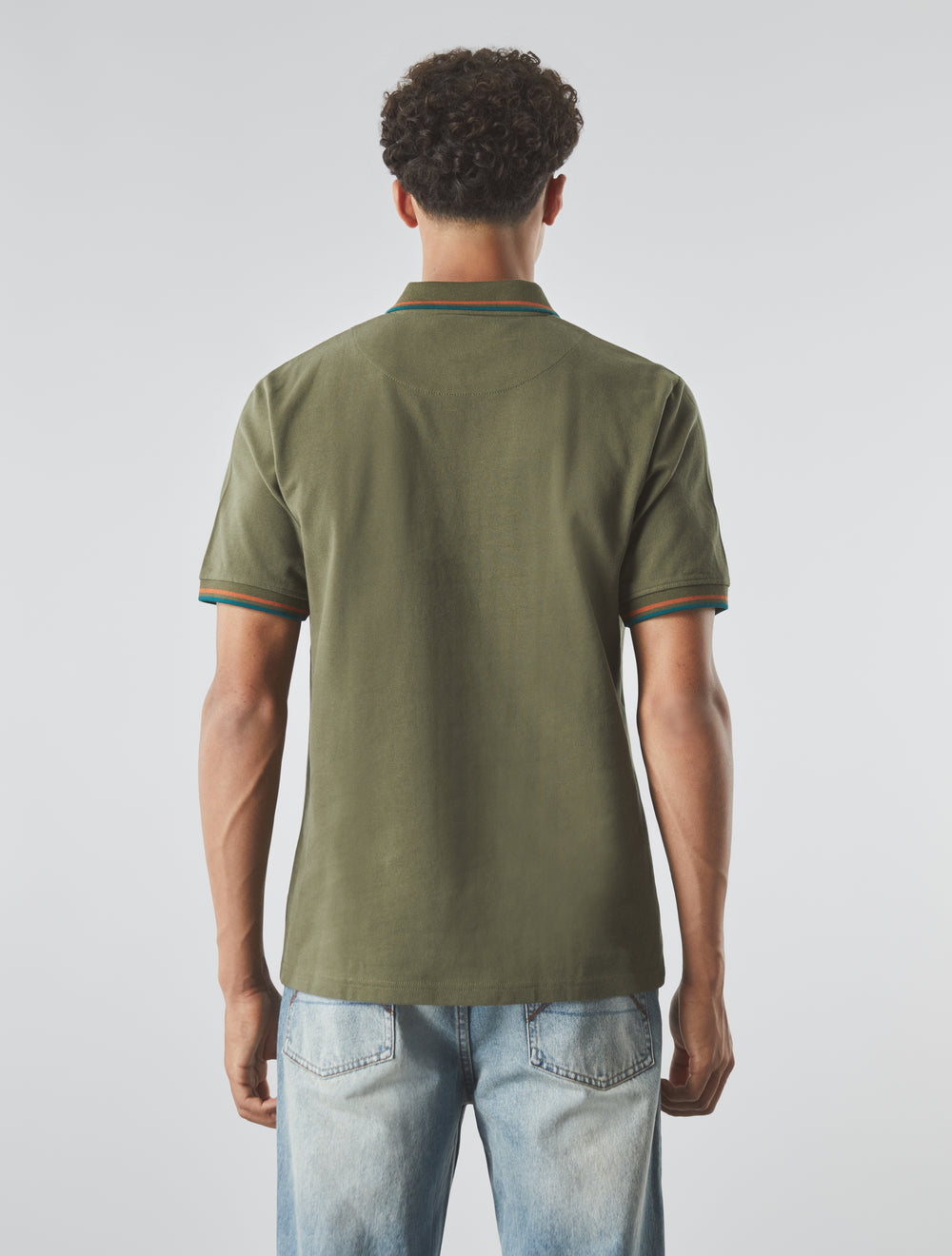 Khaki Wonderwall Paisley Placket Polo
