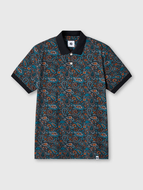 Dark Grey Wonderwall Paisley Polo