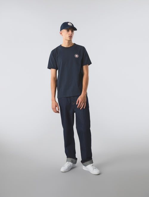 Navy Live Forever Badge Tshirt