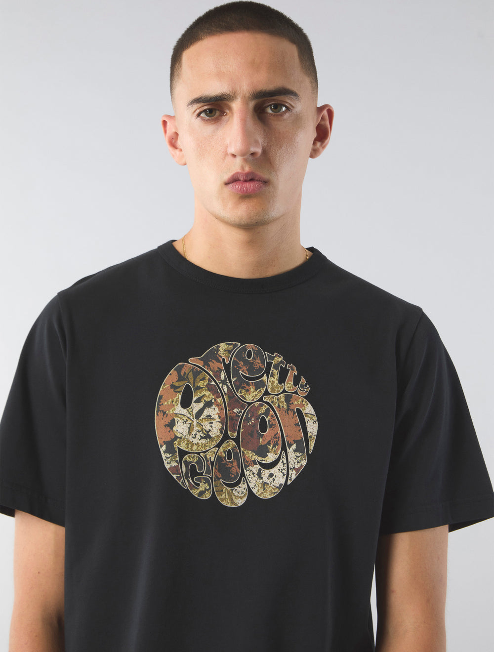Black Prestleigh Floral Logo T-Shirt