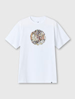 White Prestleigh Floral Logo Tshirt
