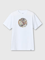 White Prestleigh Floral Logo Tshirt