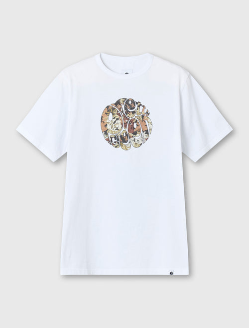 White Prestleigh Floral Logo Tshirt