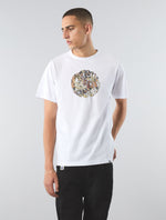 White Prestleigh Floral Logo Tshirt