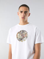 White Prestleigh Floral Logo Tshirt
