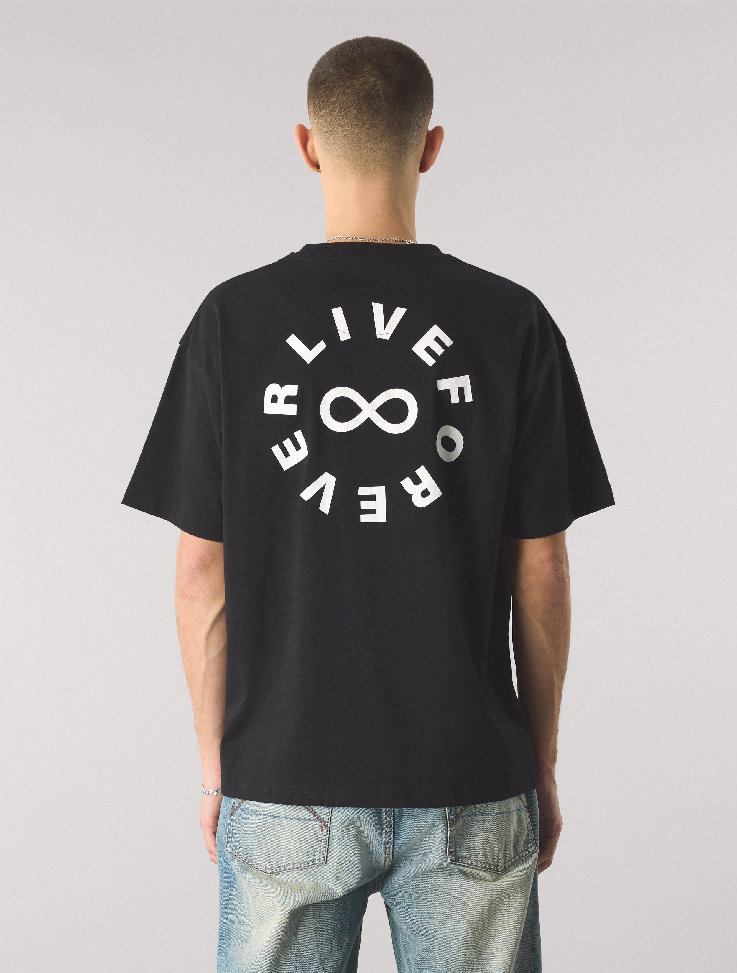 Black Live Forever Text Logo T-Shirt – Pretty Green Store