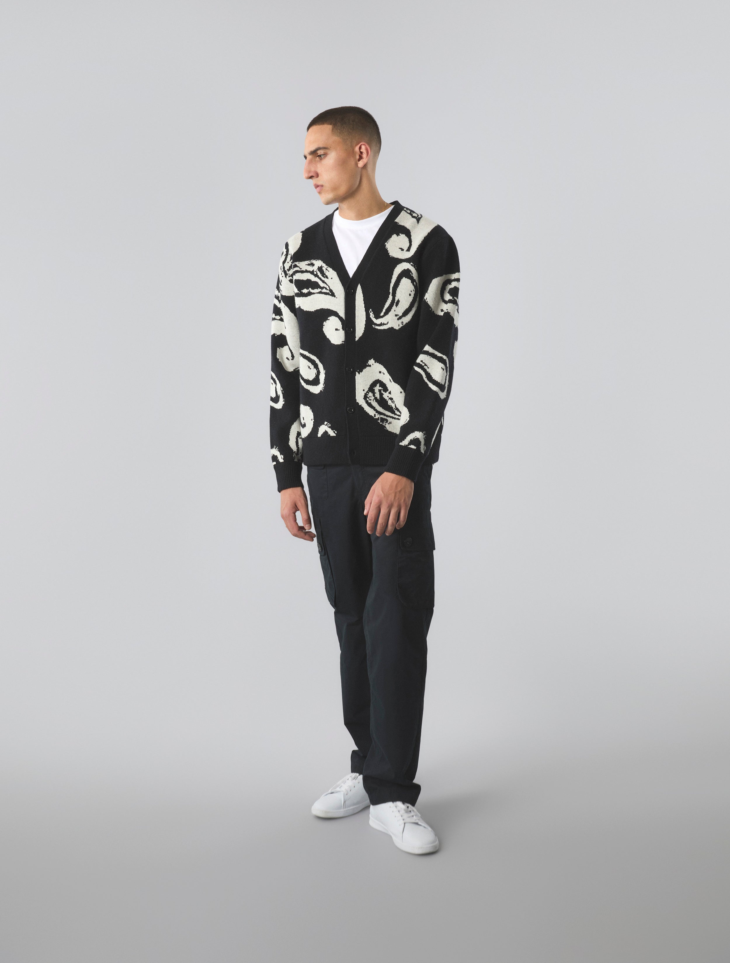 Black Supernova Paisley Cardigan – Pretty Green Store