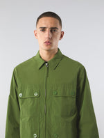Green Live Forever Zip Up Overshirt