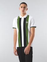 White Live Forever Engineered Stripe Polo